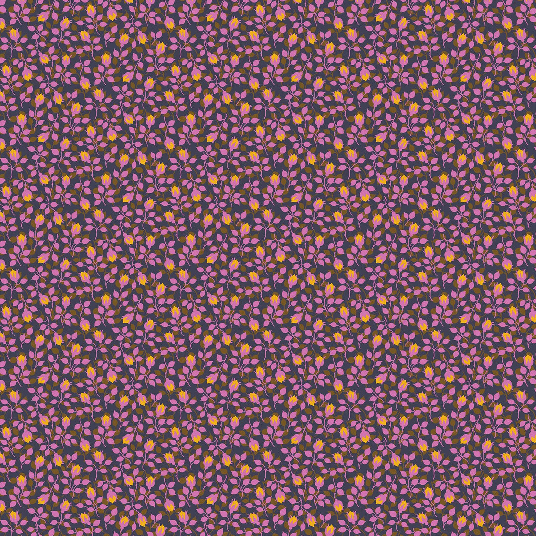 Local Honey - Rosebud in Violet - Heather Bailey for Figo Fabrics - 90662-80 - Half Yard