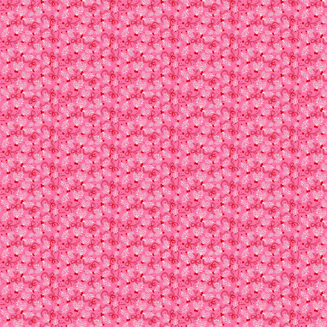 Merry Kitchmas - Holly in Pink - 90669-21 - Half Yard
