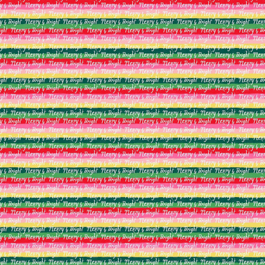 Cotton quilting fabric pattern called 'Stripe in Green Multi'. Part of the 'Merry Kitchmas' fabric collection. Designed by Louise Pretzel for fabric company Figo Fabrics. SKU: 90670-76. 44-45 inch width.