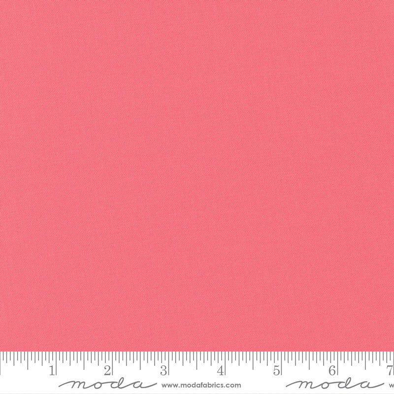 Cotton quilting fabric pattern called 'Tea Rose'. Part of the 'Bella Solids' fabric collection. Designed by Moda Fabrics for fabric company Moda Fabrics. SKU: 9900 89. 44-45 inch width.