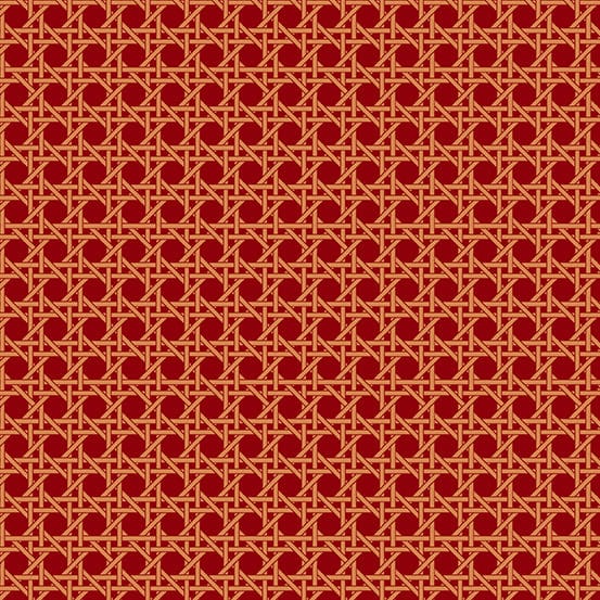 Nonna - Caning in Sun-dried Tomato - Giuseppe Ribaudo for Andover - A-9876-O - Half Yard