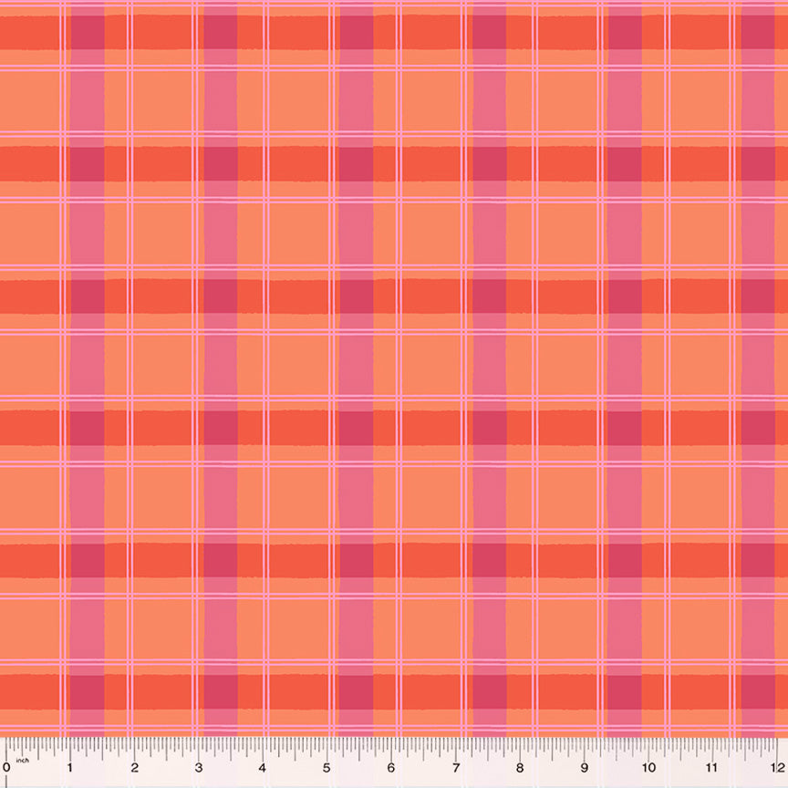ABC's in Bloom - Picnic Blanket in Coral - 53690-8 - Half Yard