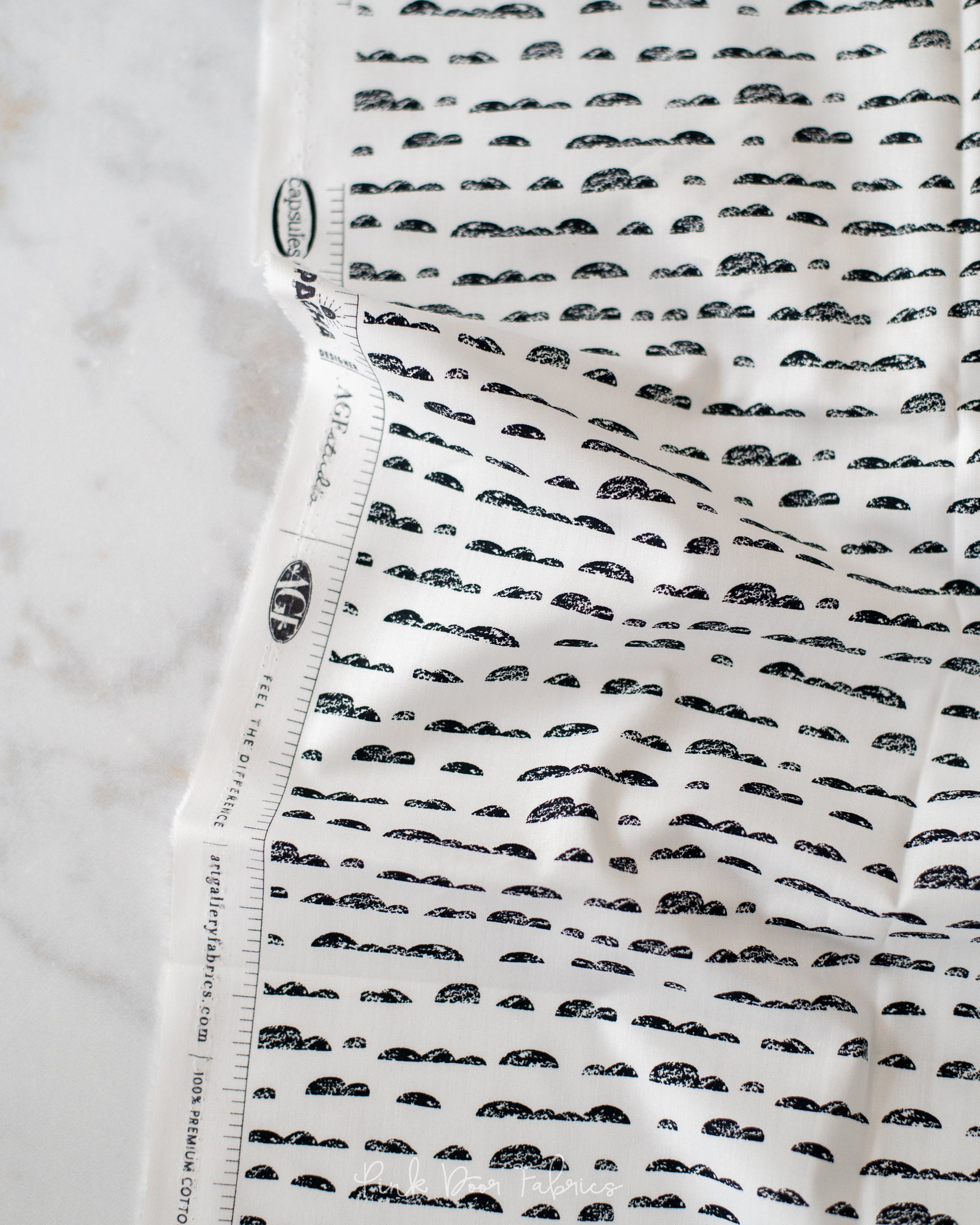 Cotton quilting fabric pattern called 'On the Horizon'. Part of the 'Pacha' fabric collection. Designed by AGF Studio for fabric company Art Gallery Fabrics. SKU: CAP-PA-1411. 44-45 inch width.