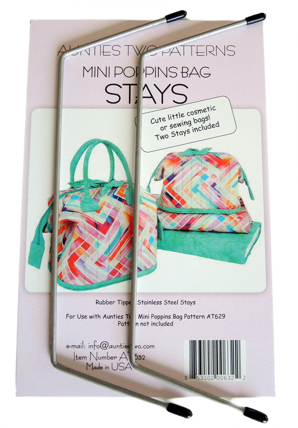 Mini Poppins Bags - Metal Stays - Aunties Two - AT632