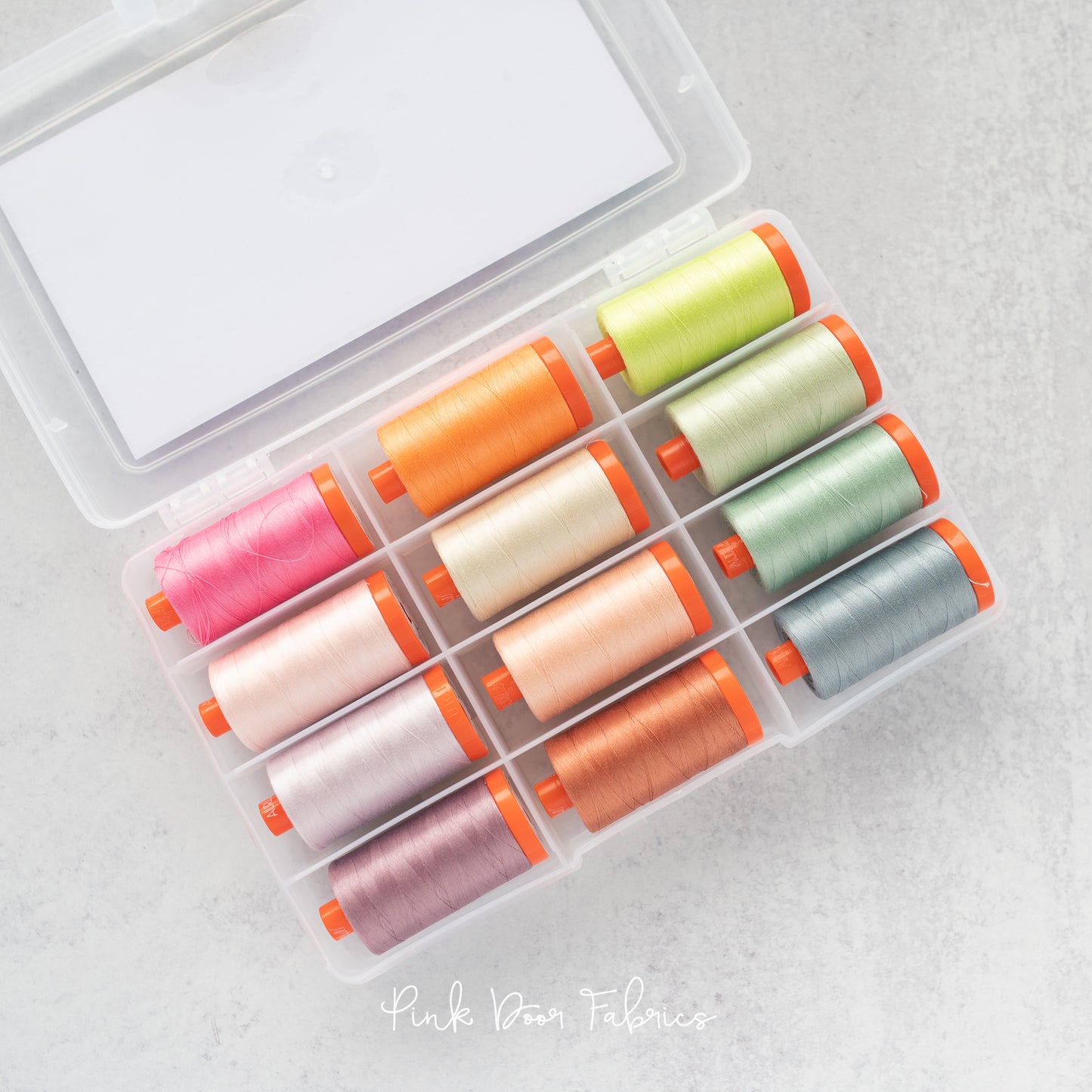 Neon & Neutrals 12 Large Spool - Aurifil Thread Set - Tula Pink for Aurifil - 12 pcs - TP50EC12