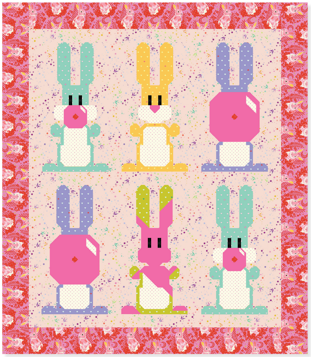 Besties - Blowing Up Bunnies - Quilt Kit - Fabric Only - BUNNY_KIT