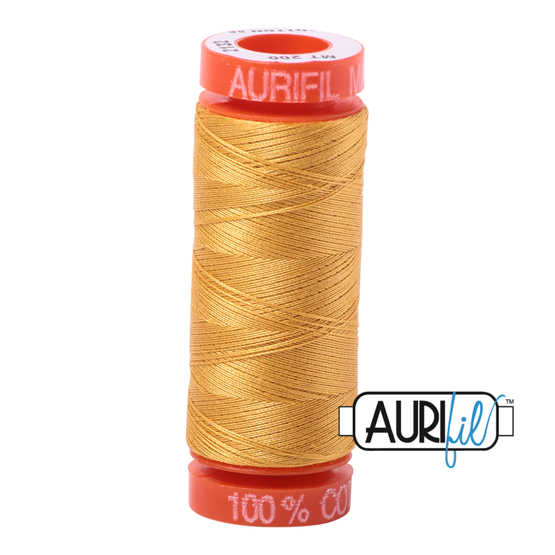Aurifil Cotton Mako Thread - 50wt - 220m Spool - Tarnished Gold - BMK50 2132