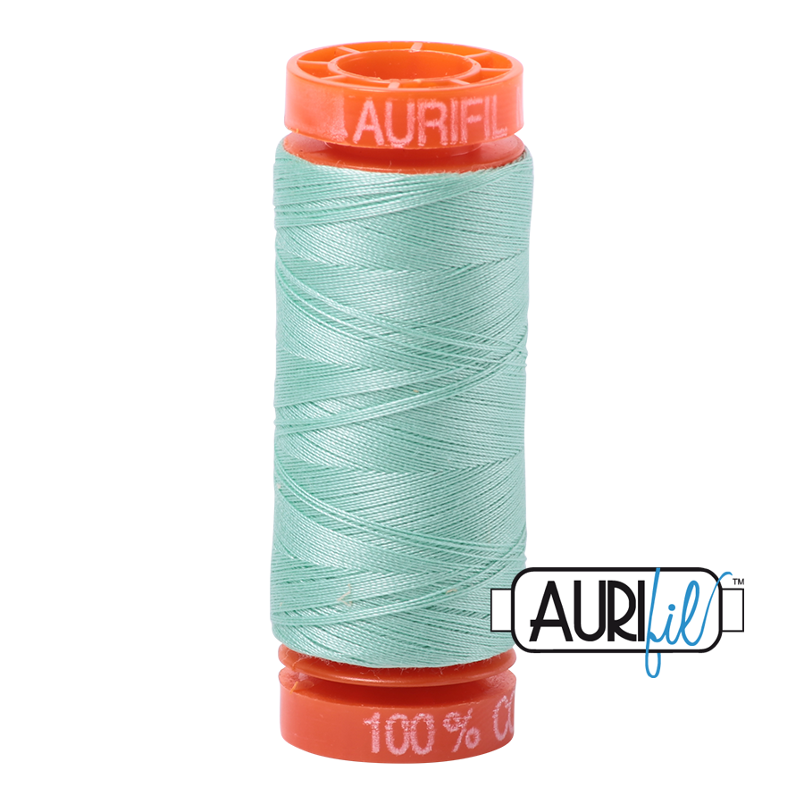 Aurifil Cotton Mako Thread - 50wt - 220m Spool - Medium Mint - BMK50 2835