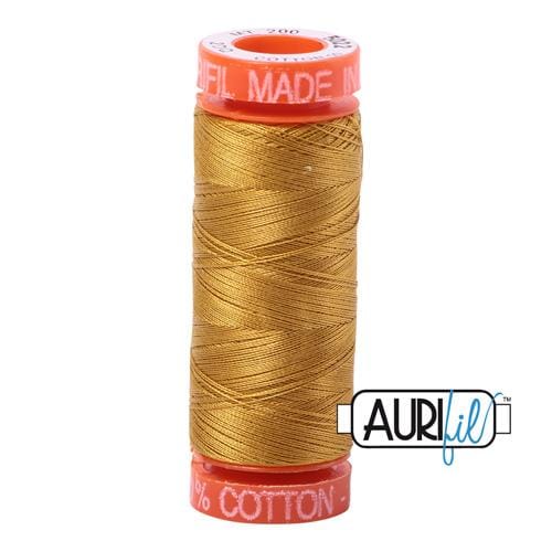 Aurifil Cotton Mako Thread - 50wt - 220m Spool - Mustard - BMK50 5022