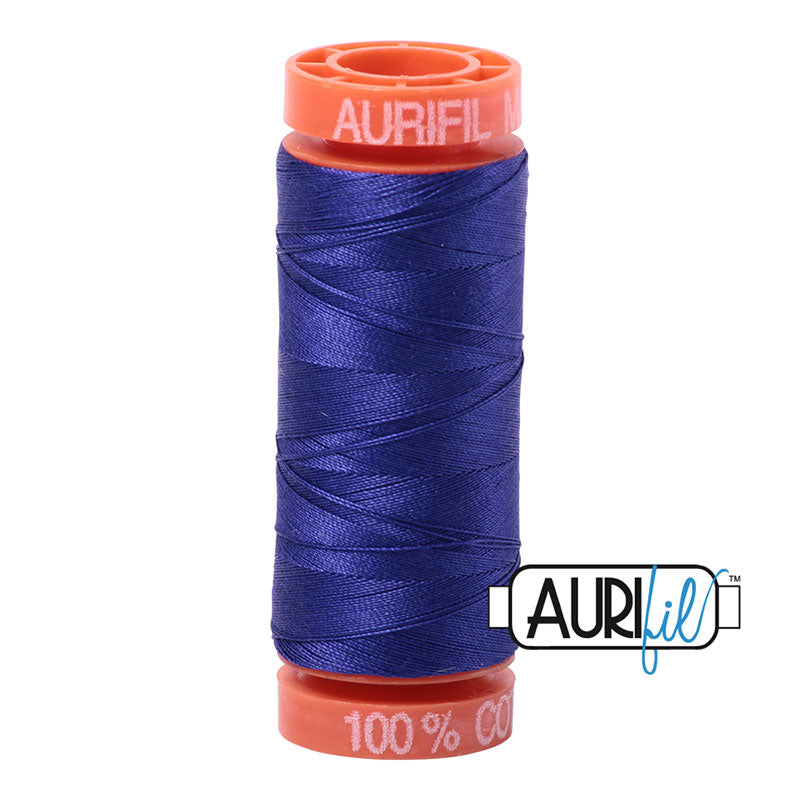 Aurifil Cotton Mako Thread - 50wt - 220m Spool - Blue Violet - BMK50 1200