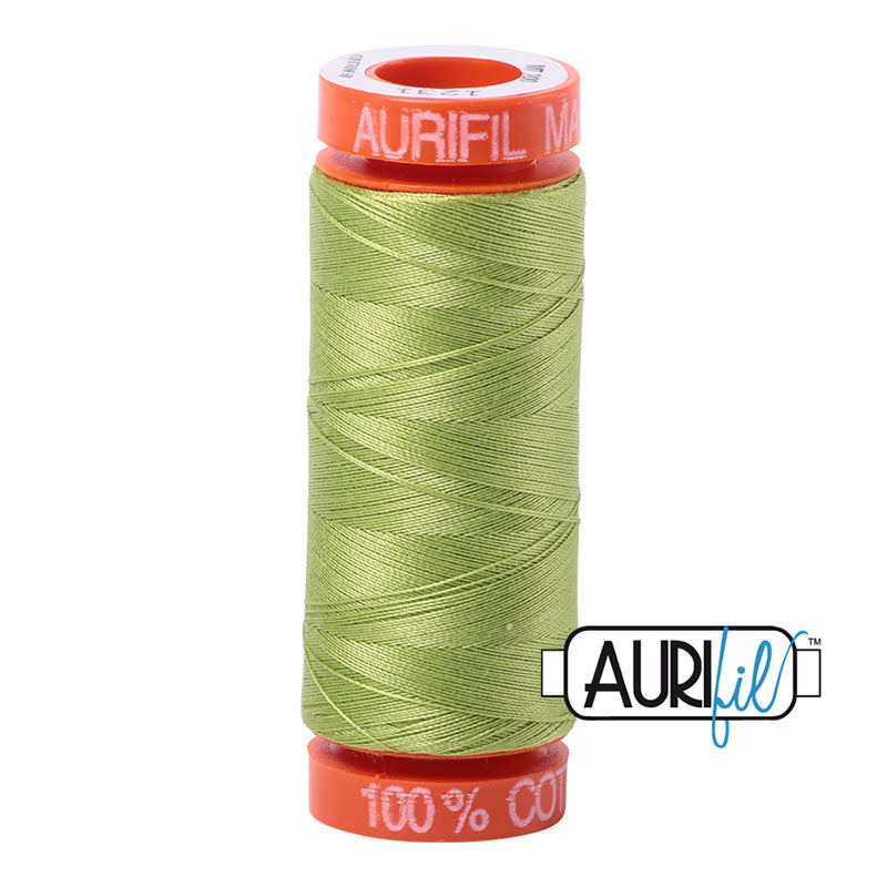 Aurifil Cotton Mako Thread - 50wt - 220m Spool - Spring Green - BMK50 1231