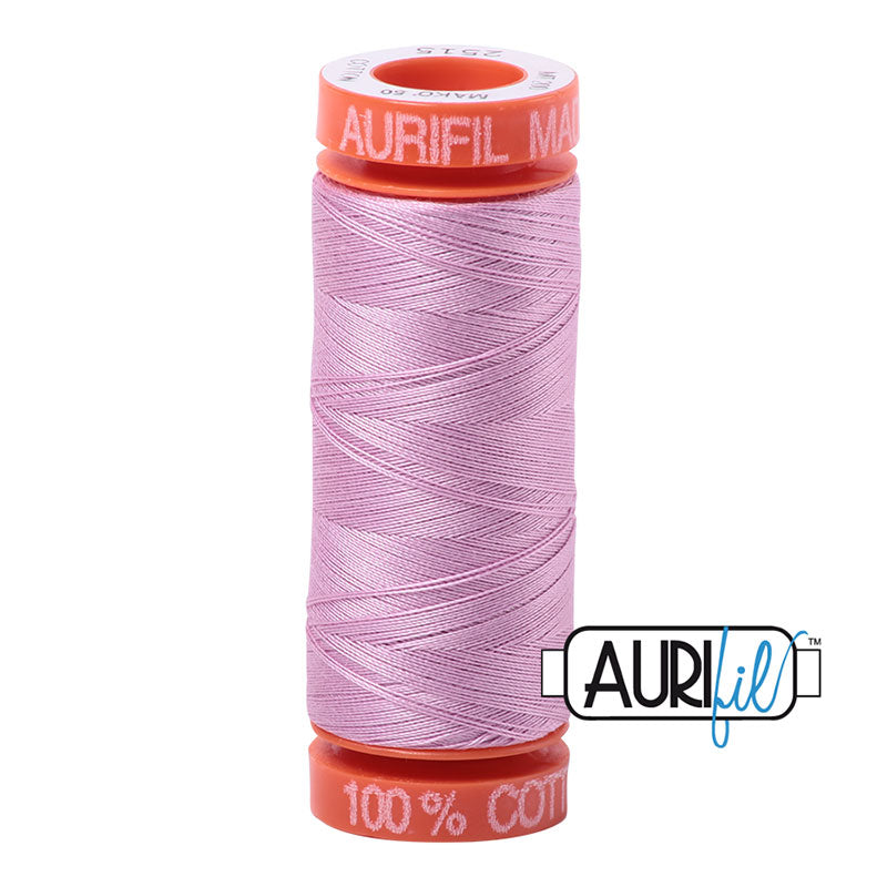 Aurifil Cotton Mako Thread - 50wt - 220m Spool - Light Orchid - BMK50 2515