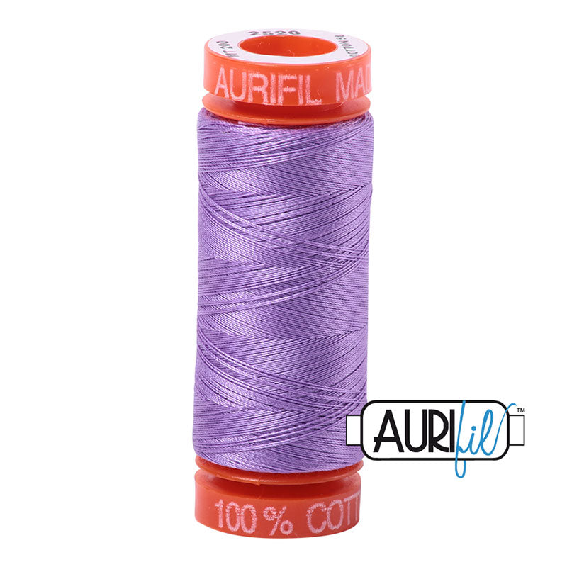 Aurifil Cotton Mako Thread - 50wt - 220m Spool - Violet - BMK50 2520