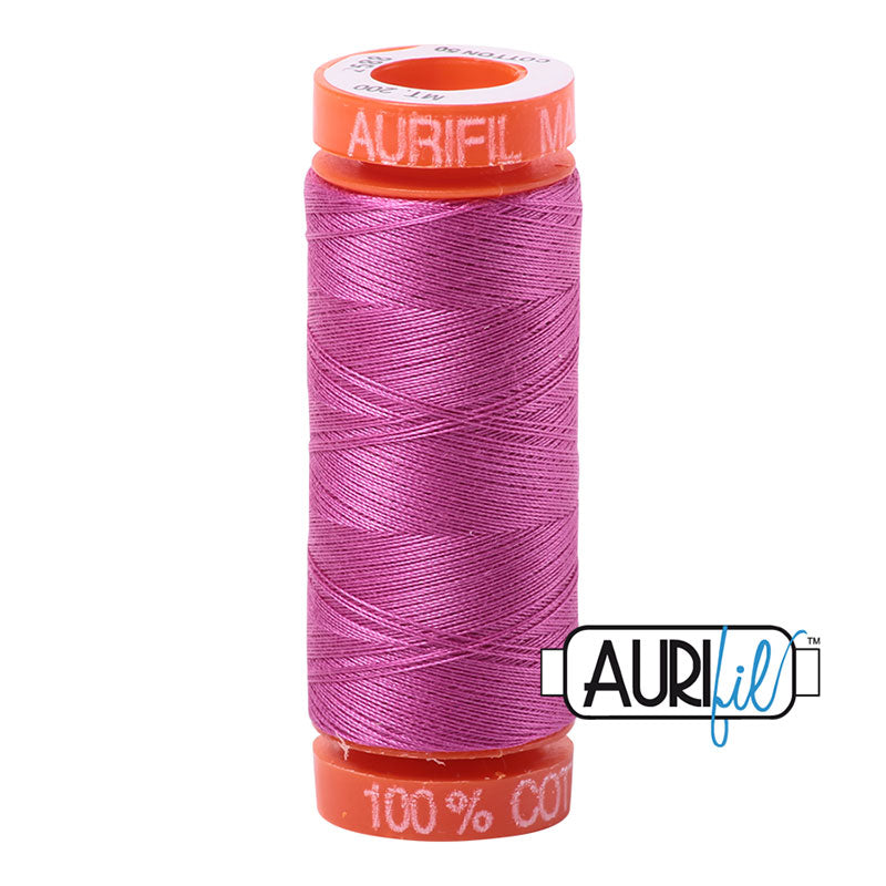 Aurifil Cotton Mako Thread - 50wt - 220m Spool - Light Magenta - BMK50 2588