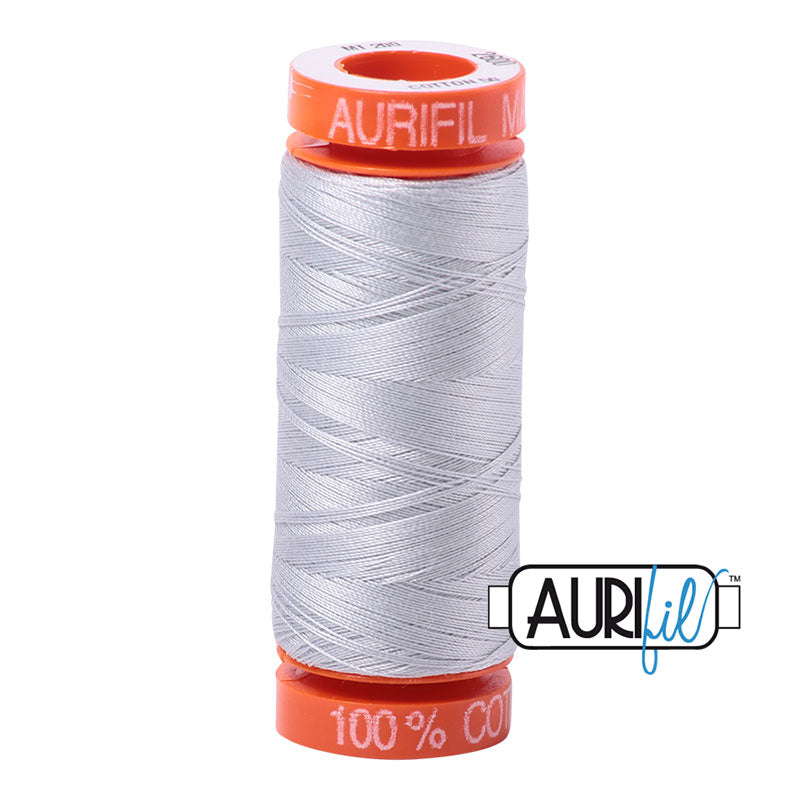 Aurifil Cotton Mako Thread - 50wt - 220m Spool - Dove - BMK50 2600