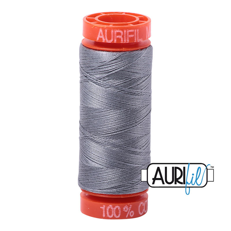 Aurifil Cotton Mako Thread - 50wt - 220m Spool - Grey - BMK50 2605