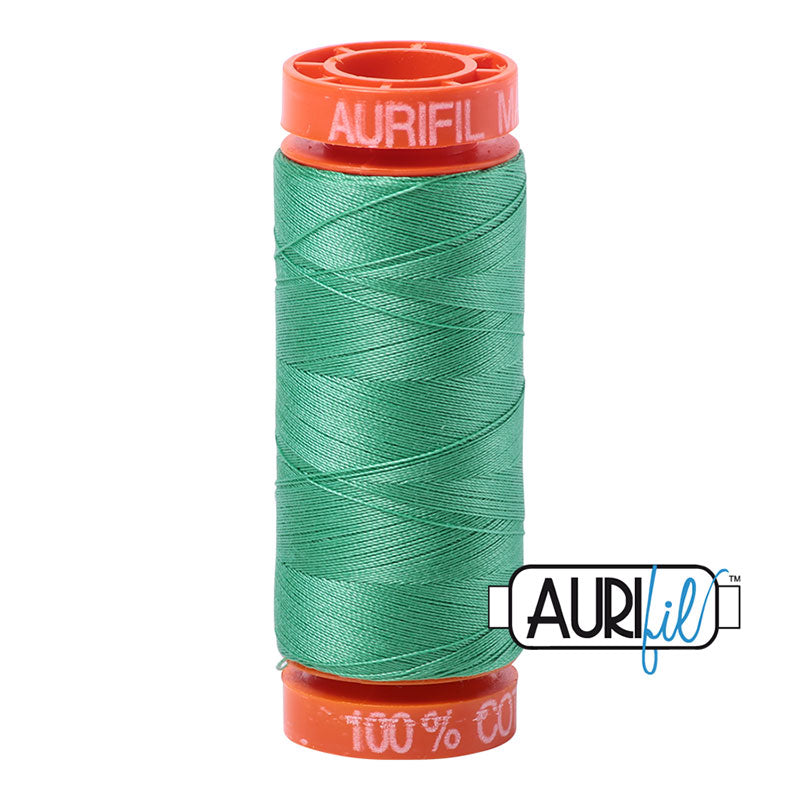 Aurifil Cotton Mako Thread - 50wt - 220m Spool - Light Emerald - BMK50 2860
