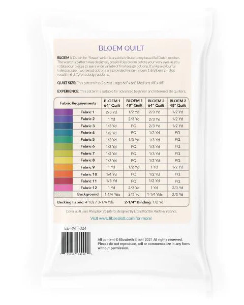 Bloem - Paper Pattern - Libs Elliott - BLOEM-O