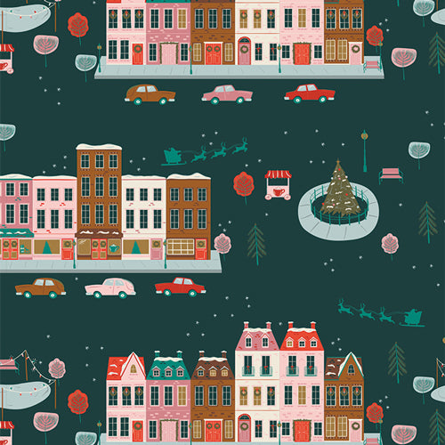 Christmas in the City - Joyful Boulevard in Night - CHC25812 - Half Yard