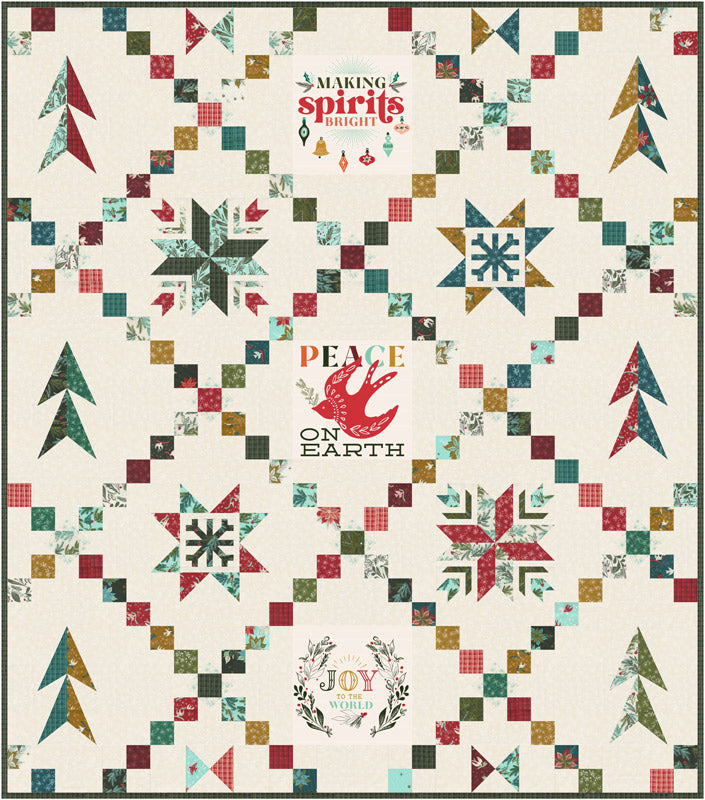 Cheer & Merriment - Cheer & Merriment Quilt Kit - Fancy That Design House & Co. for Moda Fabrics - KIT45530