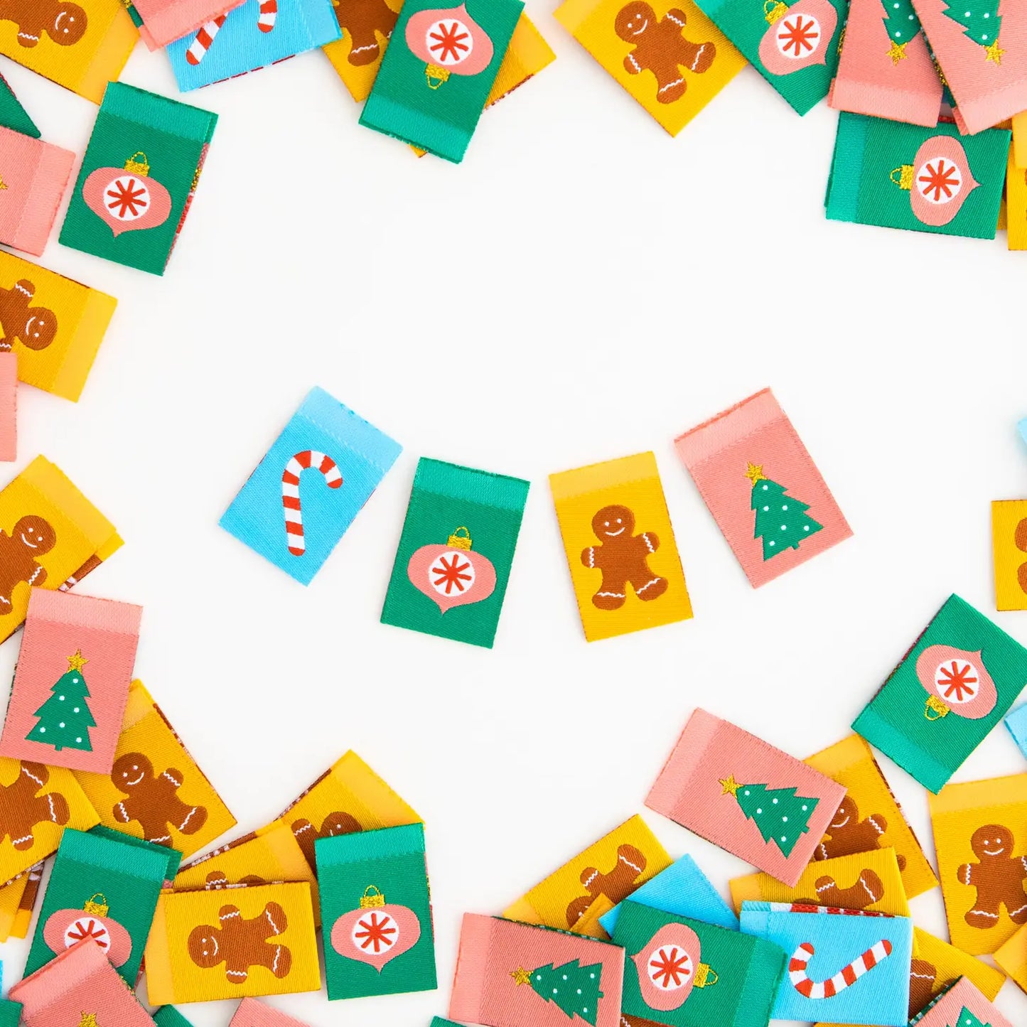 Sarah Hearts - Christmas Holiday - Sewing Woven Clothing Label Tags - SH474575