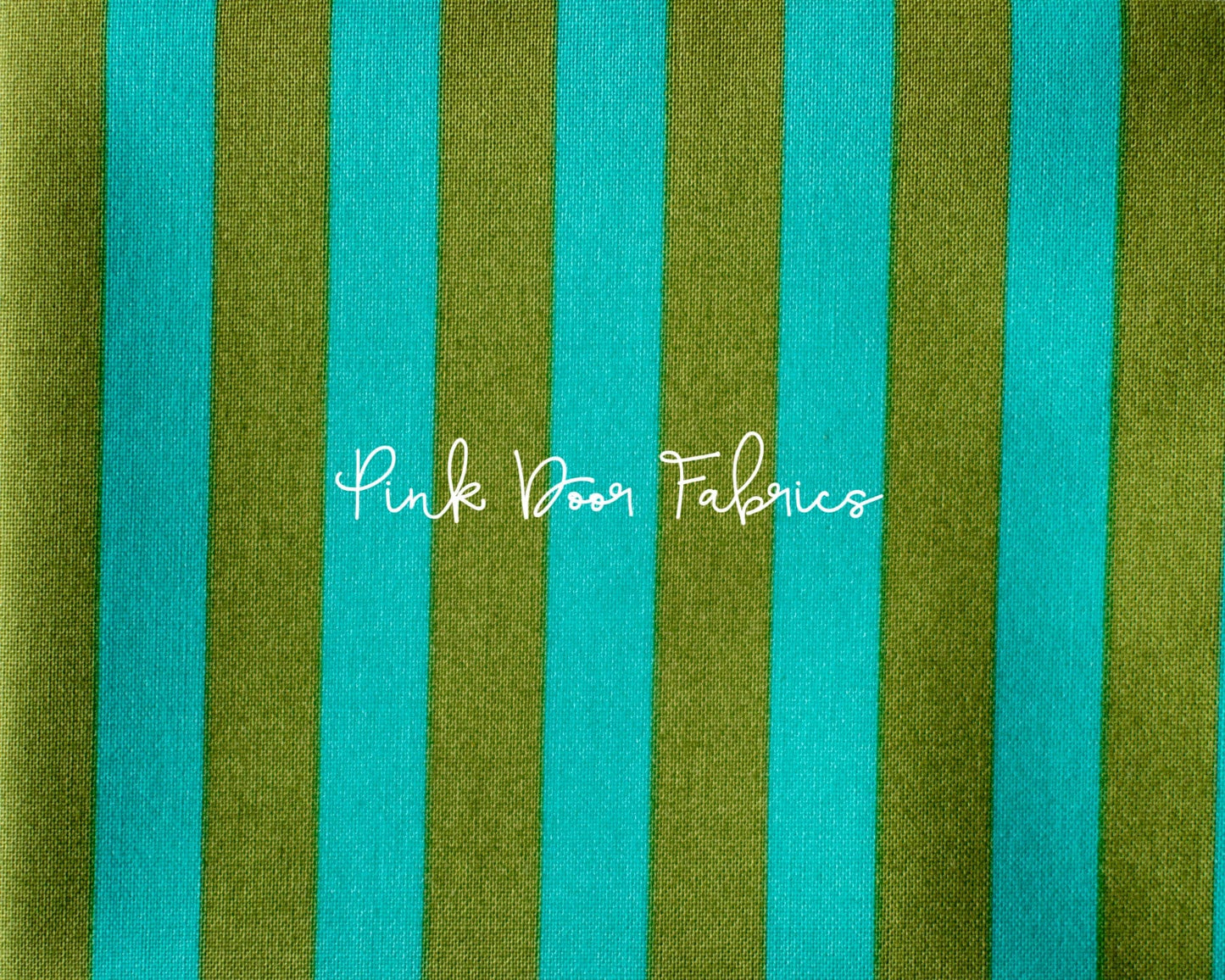 Cotton quilting fabric pattern called 'Tent Stripe in Agave'. Part of the 'True Colors' fabric collection. Designed by Tula Pink for fabric company Free Spirit Fabrics. SKU: PWTP069.AGAVE. 44-45 inch width.