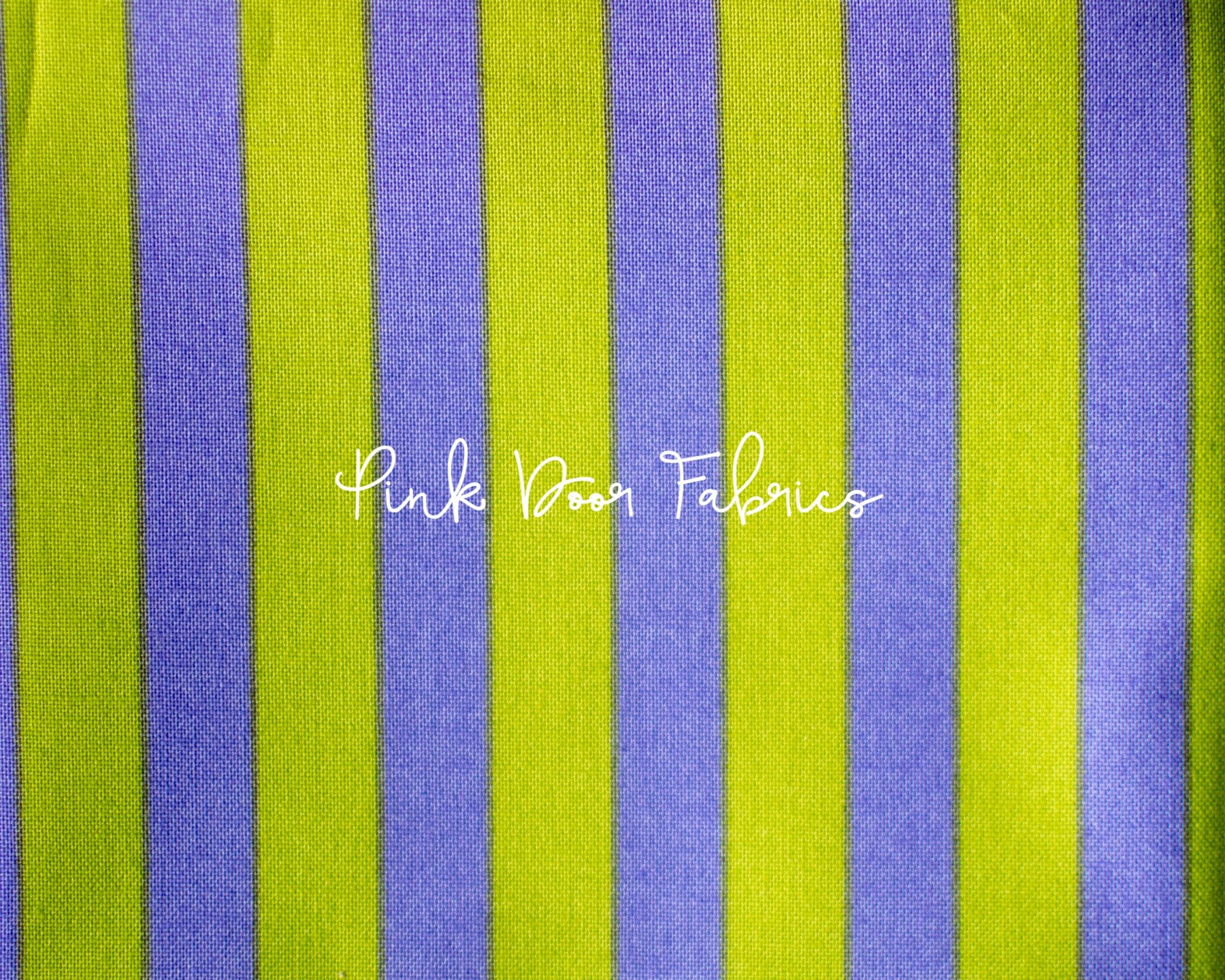 Cotton quilting fabric pattern called 'Tent Stripe in Orchid'. Part of the 'True Colors' fabric collection. Designed by Tula Pink for fabric company Free Spirit Fabrics. SKU: PWTP069.ORCHID. 44-45 inch width.