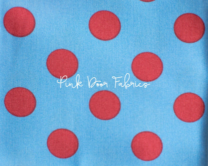 Cotton quilting fabric pattern called 'Pom Poms in Lupine'. Part of the 'True Colors' fabric collection. Designed by Tula Pink for fabric company Free Spirit Fabrics. SKU: PWTP118.LUPINE. 44-45 inch width.