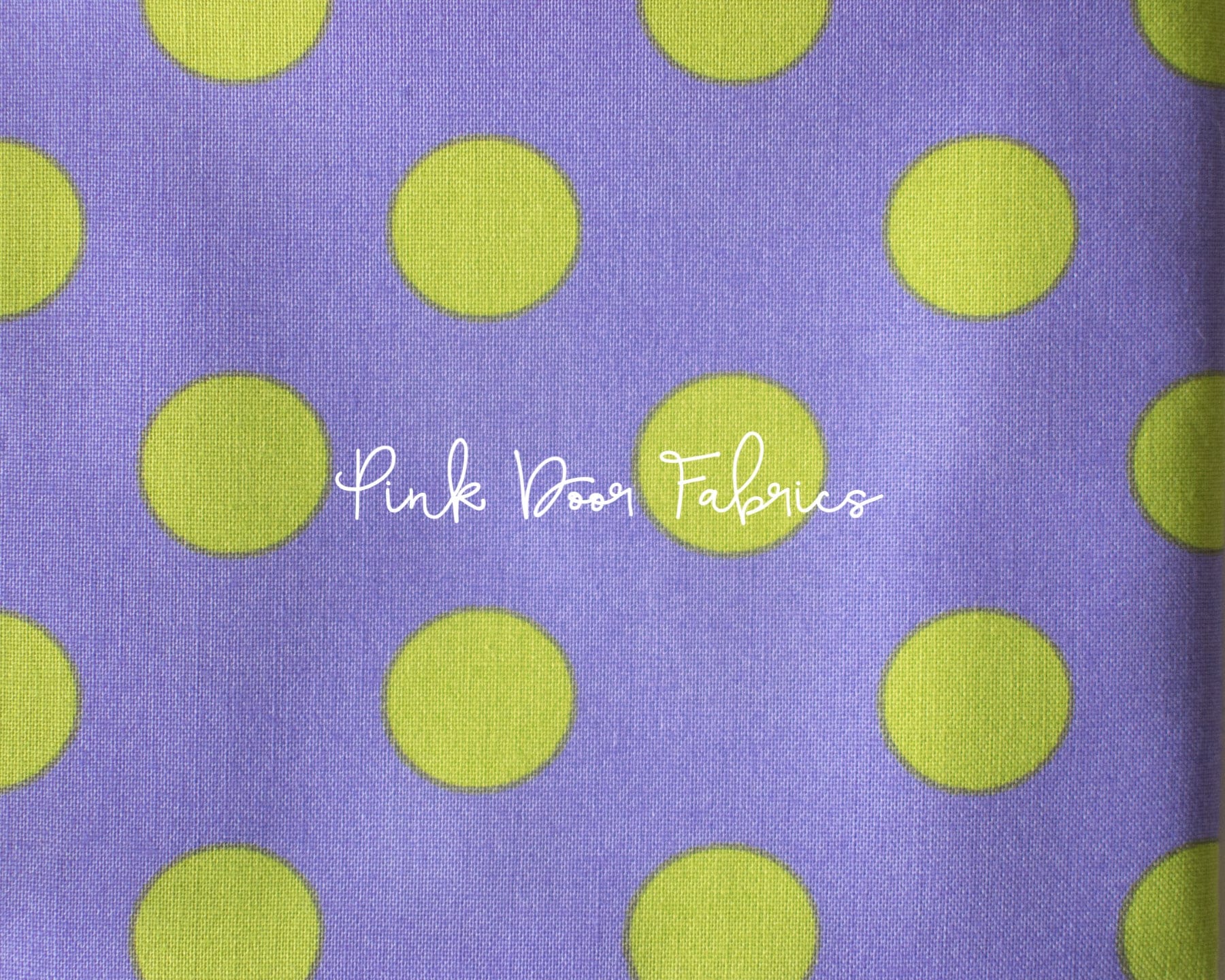 Cotton quilting fabric pattern called 'Pom Poms in Orchid'. Part of the 'True Colors' fabric collection. Designed by Tula Pink for fabric company Free Spirit Fabrics. SKU: PWTP118.ORCHID. 44-45 inch width.