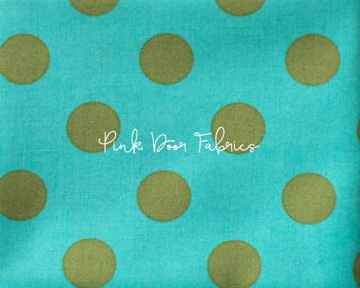 Tula Pink All Stars Pom Pom Dot in Green Agave
