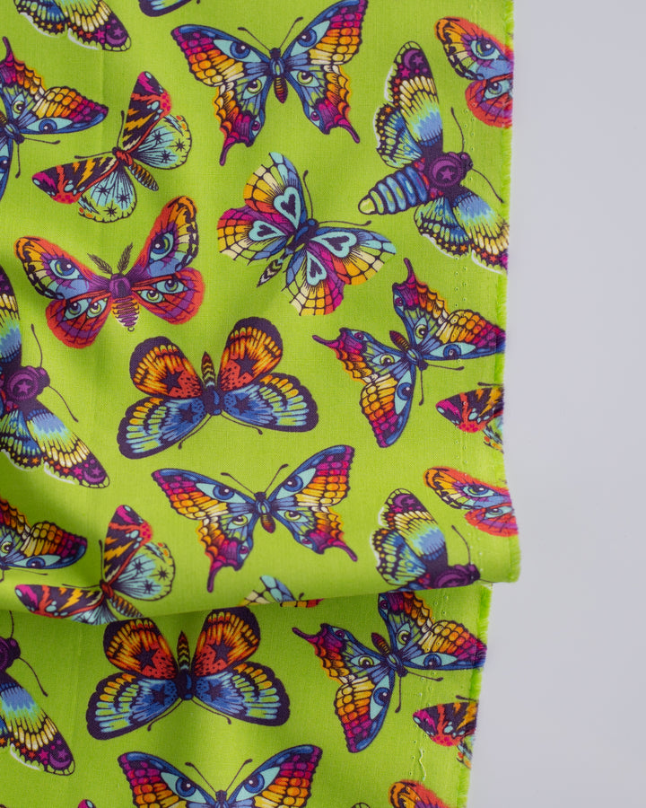 Daydreamer - Butterfly Kisses in Avocado - Tula Pink for Free Spirit - PWTP172.AVOCA - Half Yard