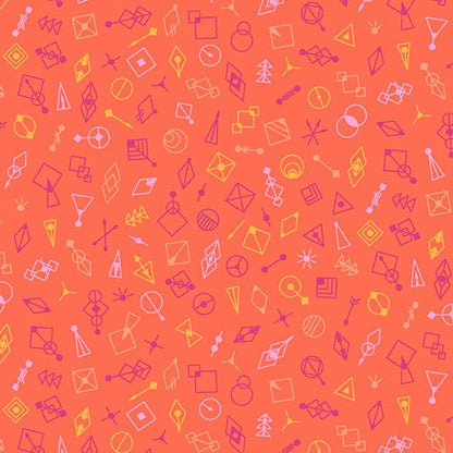 Deco Glo II - Glitter in Persimmon - CS-787-O - Half Yard