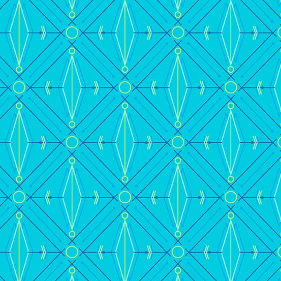 Deco Glo II - Lotus in Boysenberry - CS-78-B - Half Yard