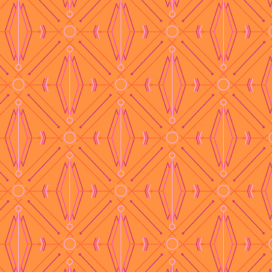 Deco Glo II - Lotus in Mango - CS-78-O - Half Yard