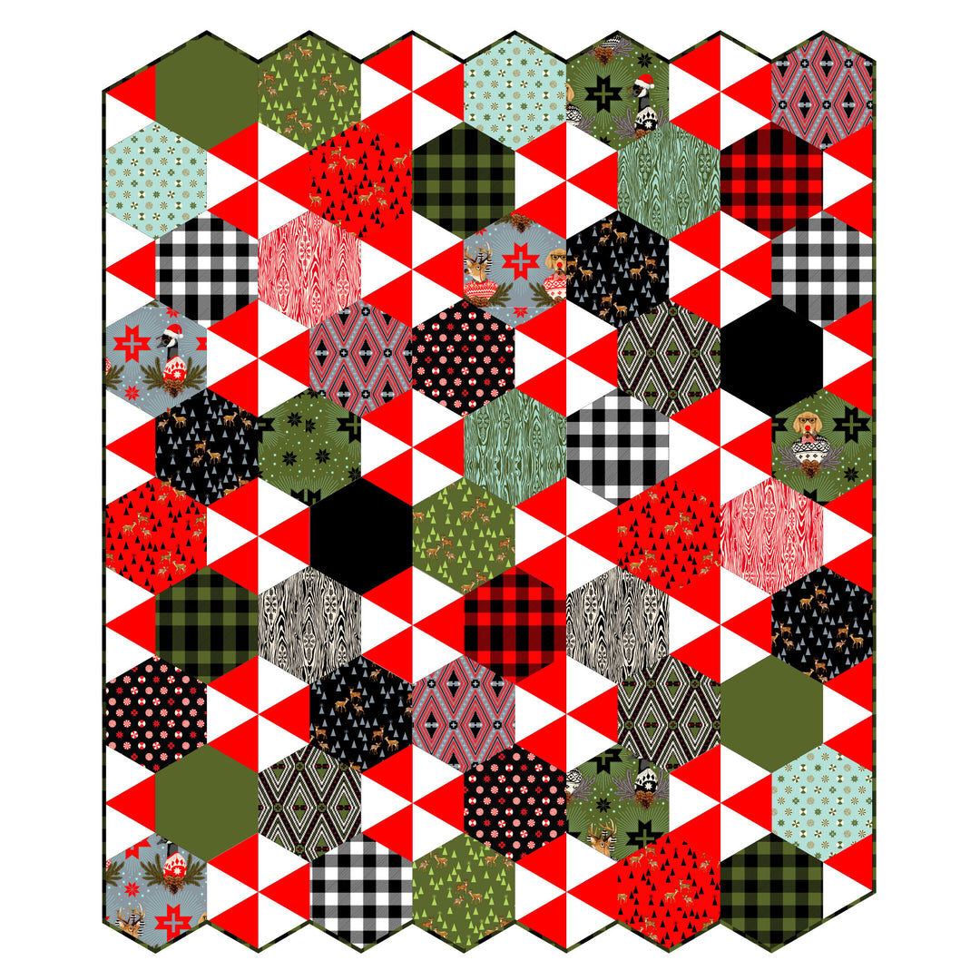 Delight - FLANNEL Holiday Homies Quilt Kit - Fabric Only - DELIGHT_TPHH
