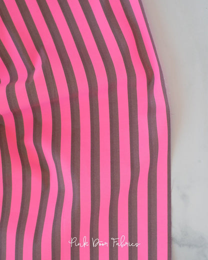 Cotton quilting fabric pattern called 'Tent Stripe in Cosmic'. Part of the '2023 True Colors' fabric collection. Designed by Tula Pink for fabric company Free Spirit Fabrics. SKU: PWTP069.COSMIC. 44-45 inch width.