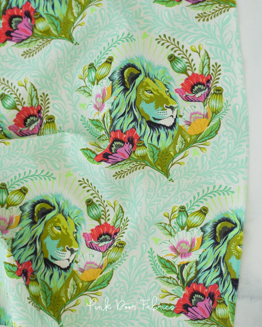 Cotton quilting fabric pattern called 'Good Hair Day in Karma'. Part of the 'Everglow' fabric collection. Designed by Tula Pink for fabric company Free Spirit Fabrics. SKU: PWTP201.KARMA. 44-45 inch width.