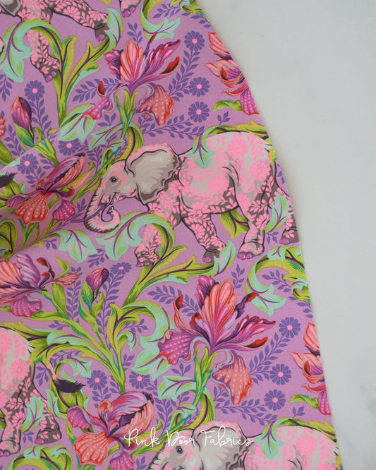 Cotton quilting fabric pattern called 'All Ears in Cosmic'. Part of the 'Everglow' fabric collection. Designed by Tula Pink for fabric company Free Spirit Fabrics. SKU: PWTP202.COSMIC. 44-45 inch width.