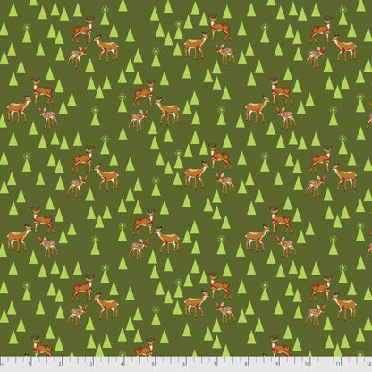 Holiday Homies Flannel - Road Trip in Pine Fresh - Tula Pink for Free Spirit - FNTP003.PINEF - Half Yard