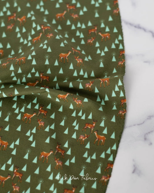 Holiday Homies Flannel - Road Trip in Pine Fresh - Tula Pink for Free Spirit - FNTP003.PINEF - Half Yard
