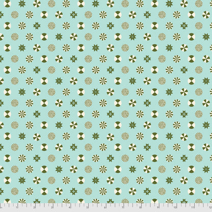Holiday Homies Flannel - Peppermint Stars in Pine Fresh - Tula Pink for Free Spirit - FNTP005.PINEF - Half Yard