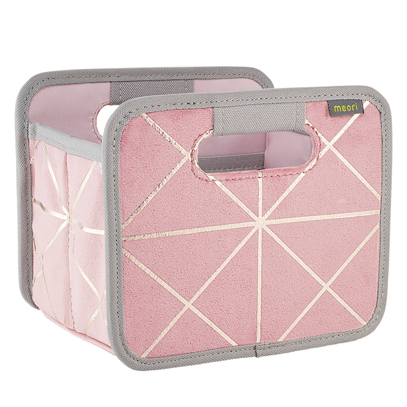 Meori Foldable Box Mini - Metallic Pink Velvet - 1015174