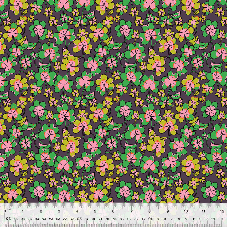 Forestburgh - Clover in Eggplant - 53847-9 - Half Yard