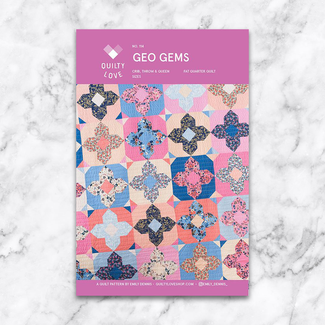 Geo Gems - Quilty Love - Quilt Pattern - Paper Pattern