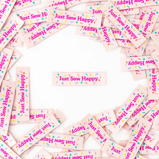 Sarah Hearts - Just Sew Happy - Sewing Woven Clothing Label Tags - SH960264