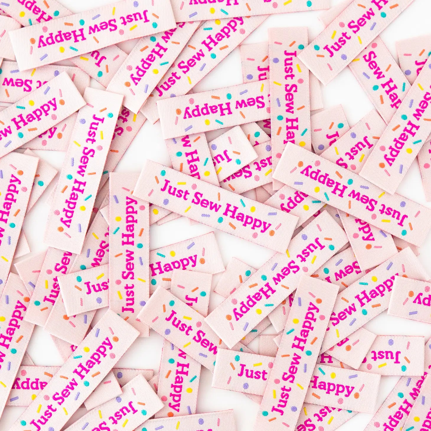 Sarah Hearts - Just Sew Happy - Sewing Woven Clothing Label Tags - SH960264