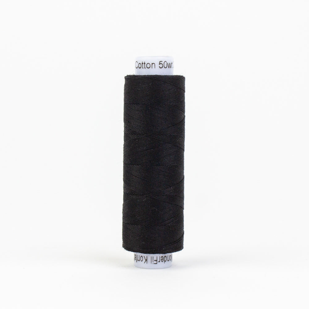 Wonderfil Konfetti Thread - Black - 200m Spool - KTS-200