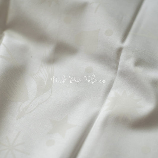 Cotton quilting fabric pattern called 'Fairy Flakes in Paper'. Part of the 'Linework' fabric collection. Designed by Tula Pink for fabric company Free Spirit Fabrics. SKU: PWTP157.PAPER. 44-45 inch width.