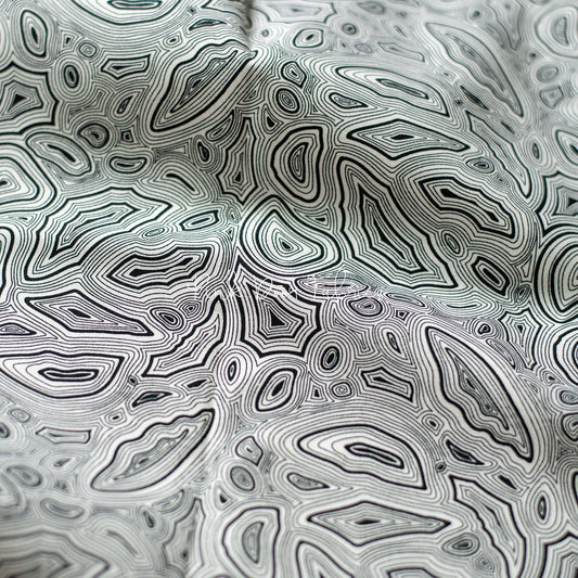 Cotton quilting fabric pattern called 'Mineral in Paper'. Part of the 'Linework' fabric collection. Designed by Tula Pink for fabric company Free Spirit Fabrics. SKU: PWTP148.PAPER. 44-45 inch width.