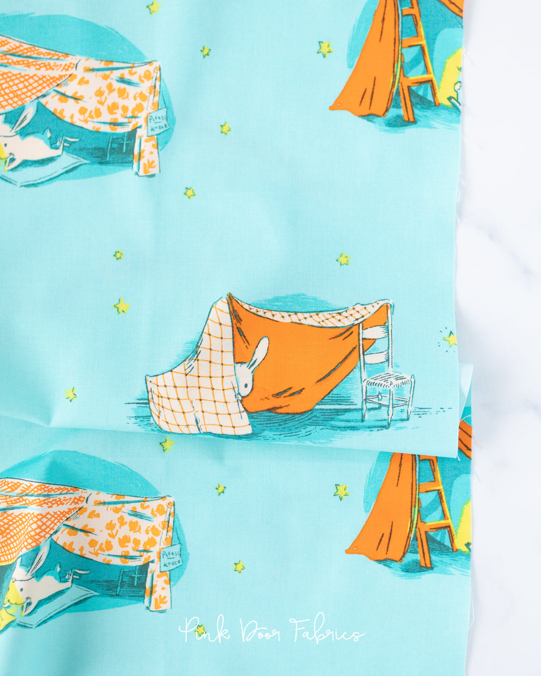 Lucky Rabbit - Quilt Tent in Turquoise - 53242-2 - Half Yard